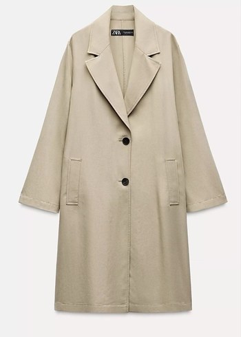 Zara ince oversize trenchcoat - Görsel 3
