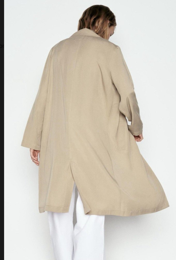 Zara ince oversize trenchcoat - Görsel 2