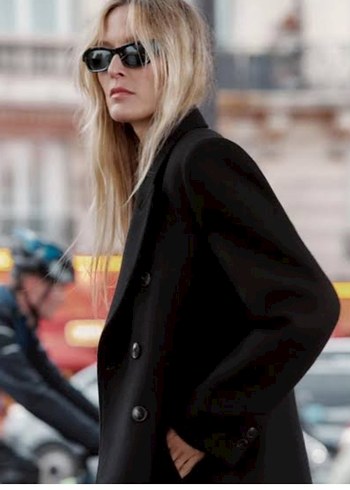 Zara kalin yun karışımlı sezon kaban - Görsel 3