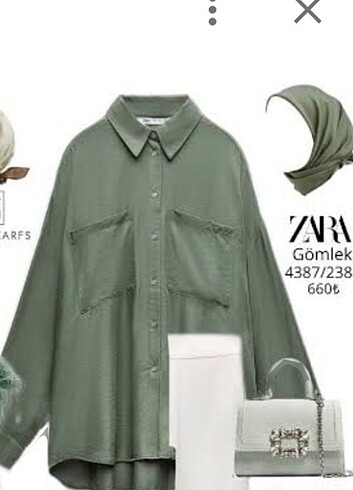 Zara Zara oversize dökümlü gömlek 