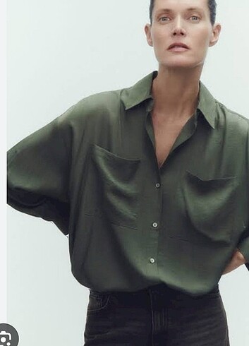 Zara oversize dökümlü gömlek 