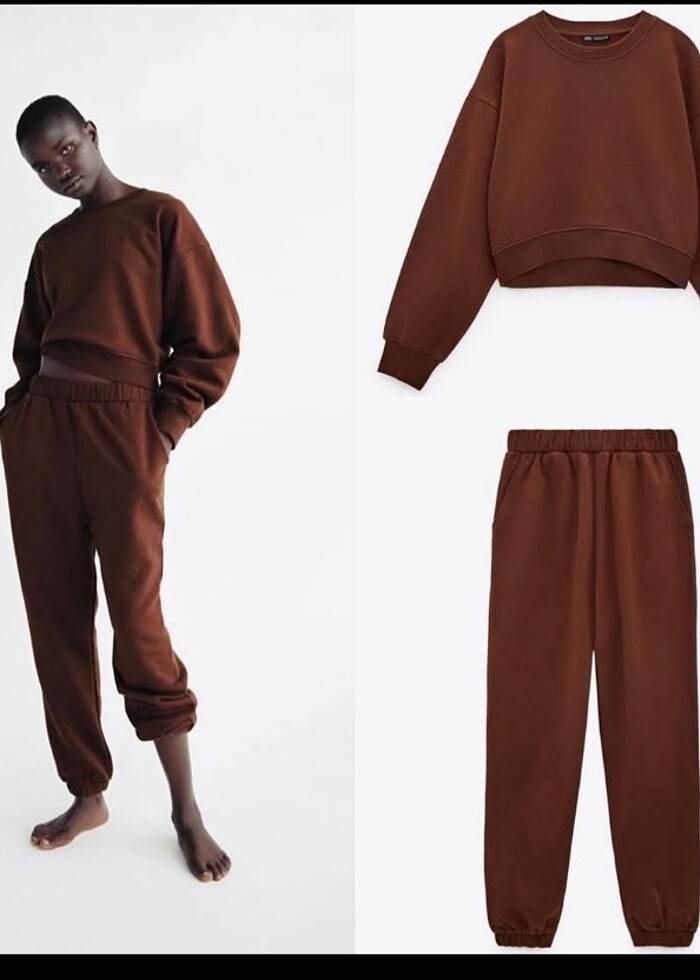 Zara crop eşofman takımı  - Görsel 2