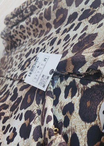 l Beden kahverengi Renk Zara Leopar Desenli Gömlek