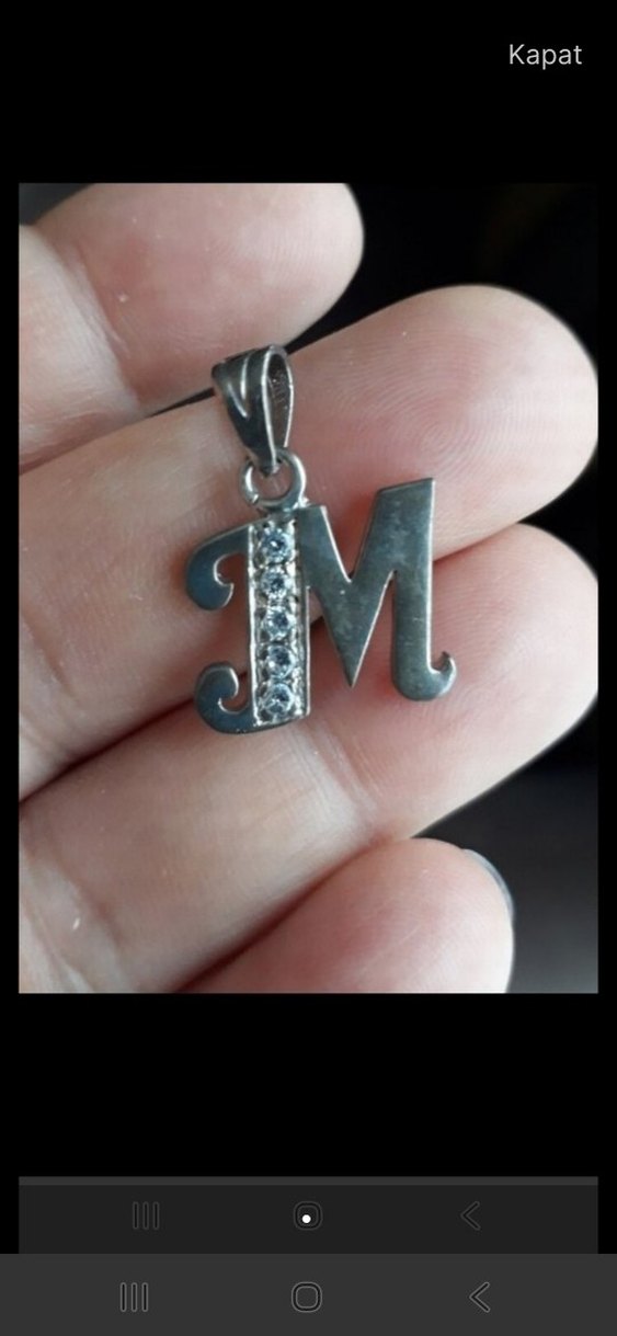 gümüş set kedi harf - Görsel 3