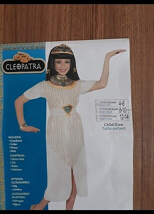 Kleopatra mısır kostümü peruklu