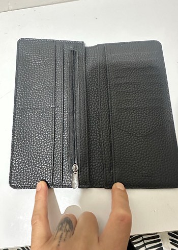 Siyah Deri Kadın Portföy Cüzdan - Görsel 6