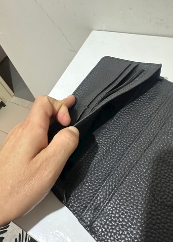 Siyah Deri Kadın Portföy Cüzdan - Görsel 3