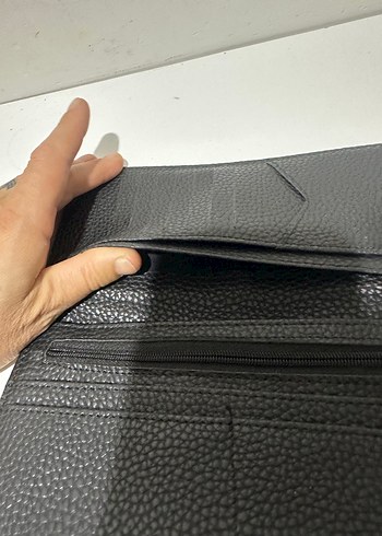 Siyah Deri Kadın Portföy Cüzdan - Görsel 4