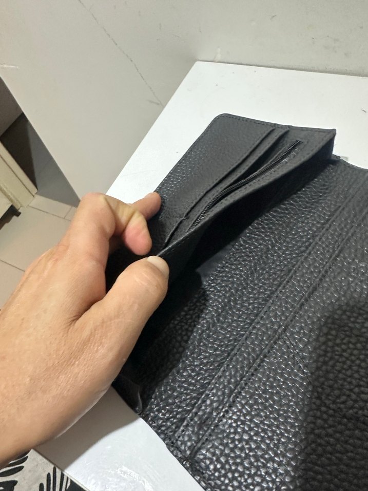 Siyah Deri Kadın Portföy Cüzdan - Görsel 3