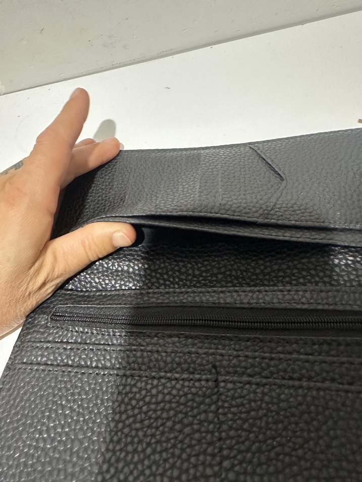 Siyah Deri Kadın Portföy Cüzdan - Görsel 4