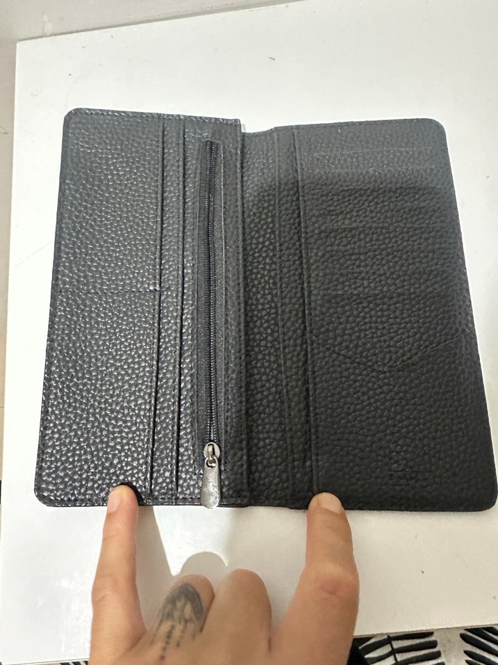 Siyah Deri Kadın Portföy Cüzdan - Görsel 2