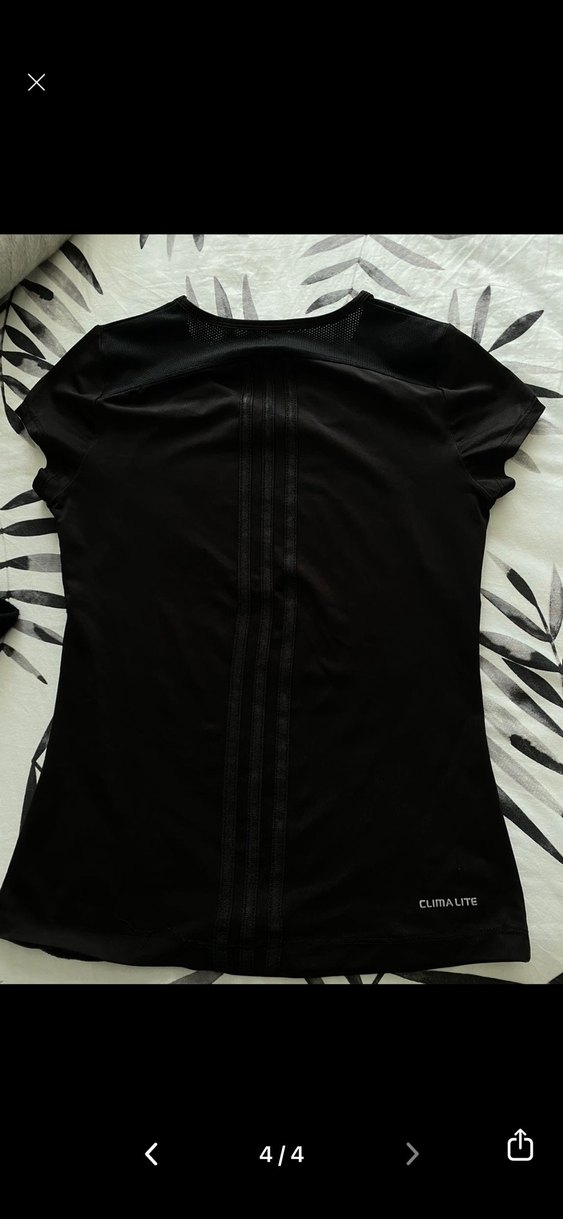 Siyah Adidas Kadın Spor Tişörtü - Görsel 3