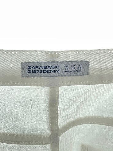 38 Beden beyaz Renk Zara Jean / Kot %70 İndirimli.