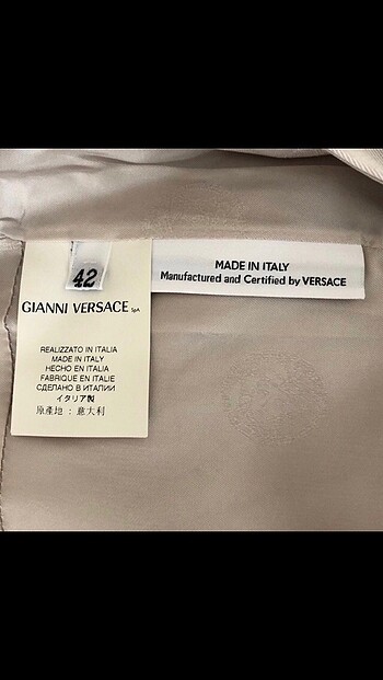 l Beden gri Renk Versace Mini Etek