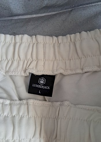 LUMBERJAC Beyaz Pamuklu Erkek Şort - Görsel 2