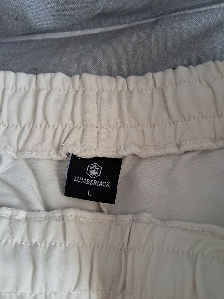 LUMBERJAC Beyaz Pamuklu Erkek Şort - Görsel 2