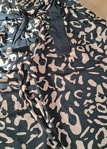 Leopar Desenli Kemerli Şalvar Kadın Pantolon - Görsel 4