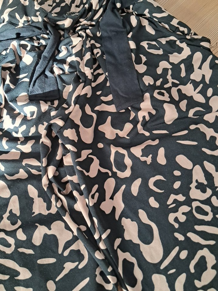 Leopar Desenli Kemerli Şalvar Kadın Pantolon - Görsel 4