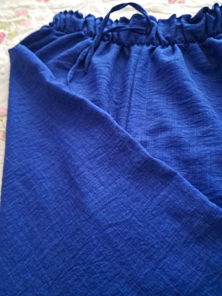 Mavi  Salaş Kadın Pantolon - Görsel 2