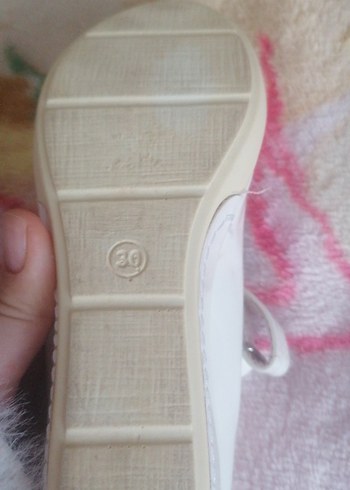 Beyaz Kürklü Kız Babet Ayakkabı - Görsel 5