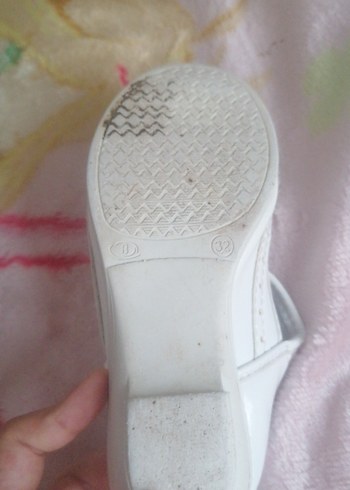 Beyaz Kız Çocuk Babet Ayakkabı Velcro - Görsel 4