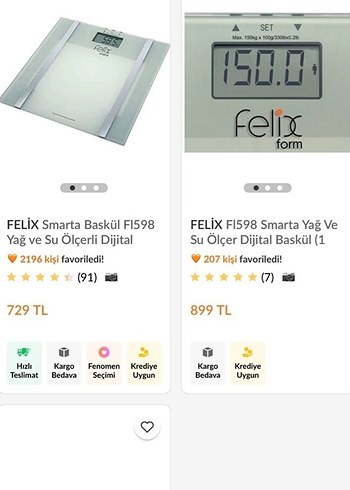 Fakir Felix Smarta Dijital Yağ ve Su Ölçer Baskül