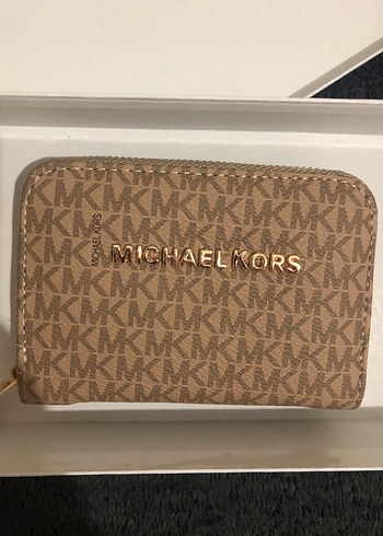  Beden Bej Michael Kors Kadın Deri Fermuarlı Cüzdan