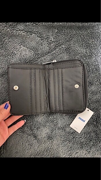  Beden siyah Renk Mavi Jeans cüzdan