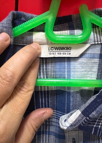 LC Waikiki Erkek çocuk Gri lacivert Ekose Uzun Kollu Gömlek