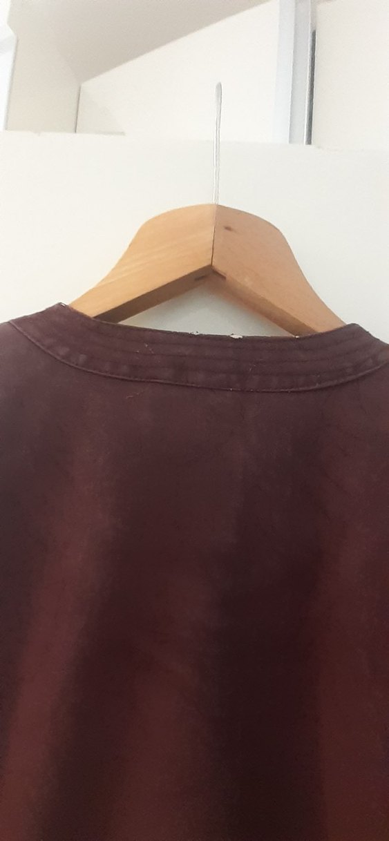 Bordo Deri Kadın Biker Ceket - Görsel 3