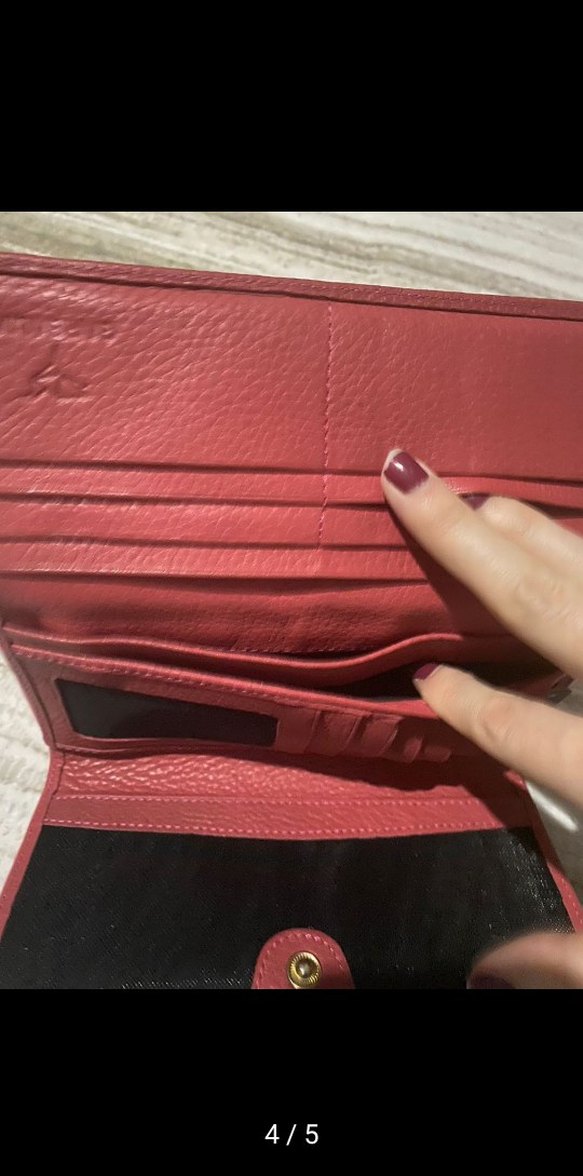 Kırmızı Deri Kadın Cüzdanı Fermuarlı - Görsel 4
