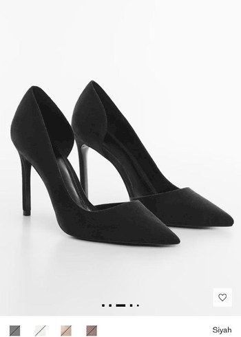 Siyah Süet Stiletto Topuklu Kadın Ayakkabı