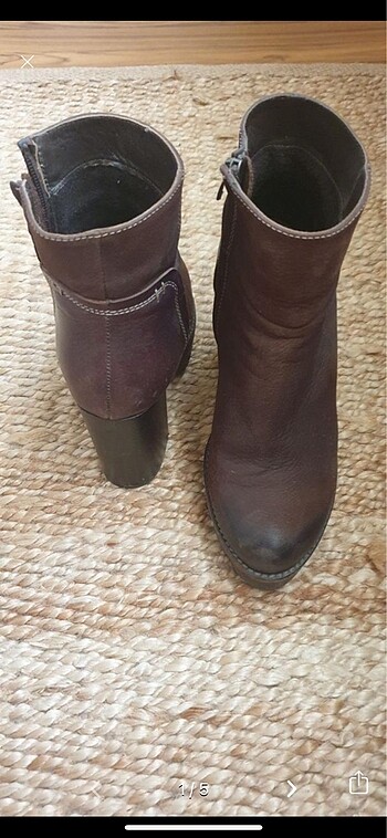 Kadın Kahverengi Topuklu Bot ? 39 Numara (Az Kullanılmış) - Görsel 4
