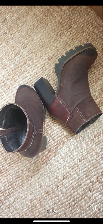 Kadın Kahverengi Topuklu Bot ? 39 Numara (Az Kullanılmış) - Görsel 2