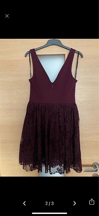 Forever New Bordo mini elbise