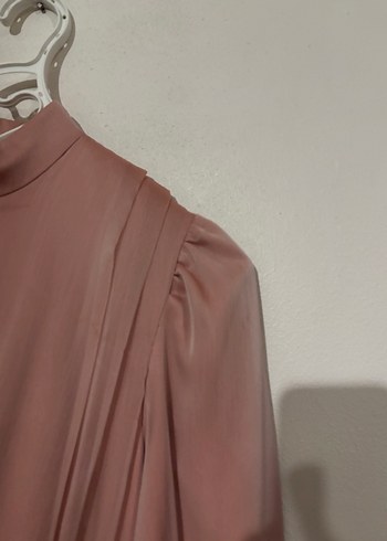 Diğer Tesettür astarlı-iç belli etmeyen toz pembesi tonlarında abiye