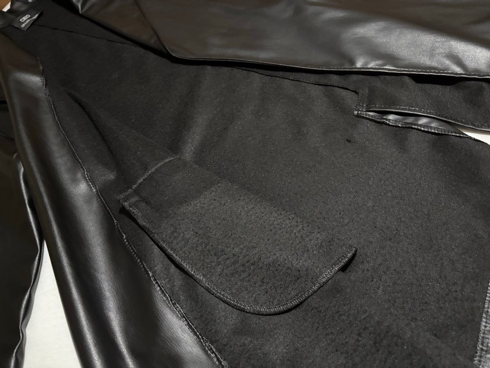 Siyah Deri Midi Ceket - Görsel 5