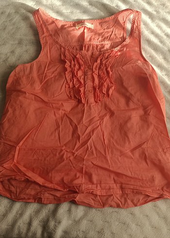 Pembe Kolsuz Fırfırlı Bluz