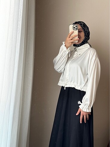 diğer Beden beyaz Renk Etek üstü bluz