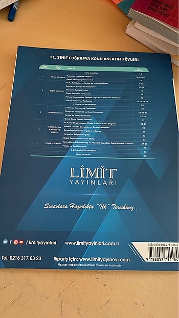Limit Yayınları 11.sınıf Coğrafya Konu Anlatım Föyleri