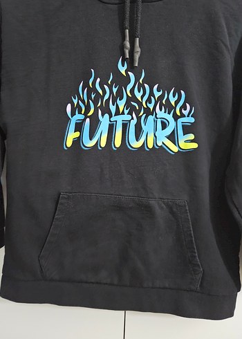 Diğer Siyah Kapüşonlu Erkek çocuk Sweatshirt