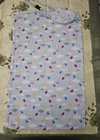 Çocuklar için Pamuklu Çok Renkli emzirme örtüsü,önlüğü - Görsel 4