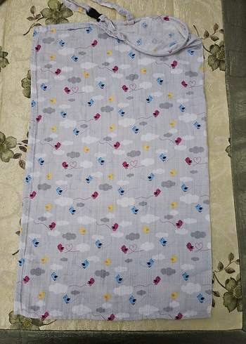 Çocuklar için Pamuklu Çok Renkli emzirme örtüsü,önlüğü - Görsel 5