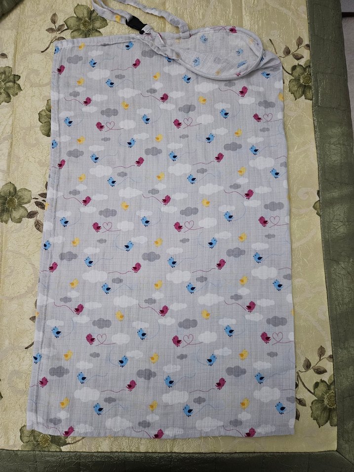 Çocuklar için Pamuklu Çok Renkli emzirme örtüsü,önlüğü - Görsel 4