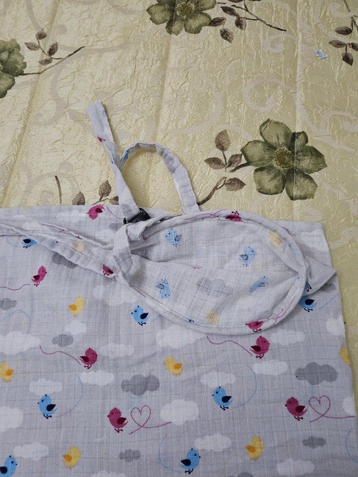 Çocuklar için Pamuklu Çok Renkli emzirme örtüsü,önlüğü - Görsel 3