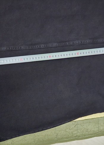 Siyah Rahat Kesim Jean Mini Salopet - Görsel 10