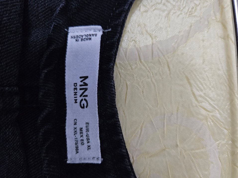 Siyah Rahat Kesim Jean Mini Salopet - Görsel 3