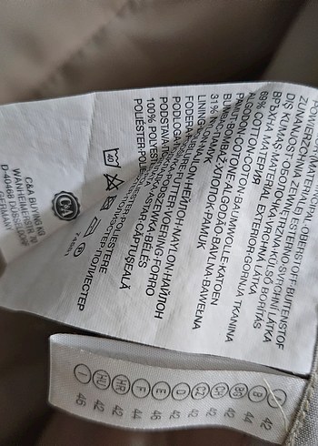 42 Beden ten rengi Renk C&A CANDA PARKA