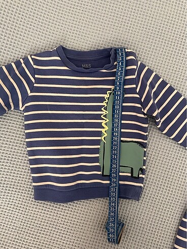 6 Ay Beden mavi Renk Marks and Spencer Bebek tulum