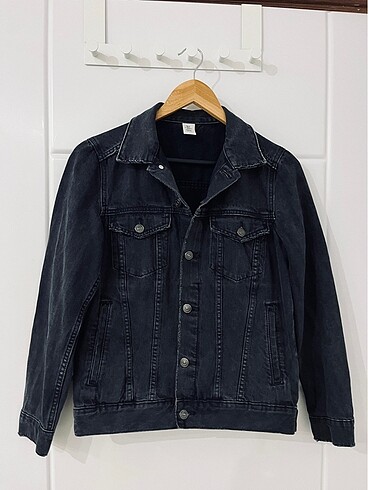 H&M siyah jean ceket